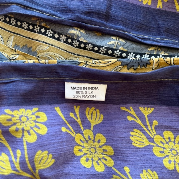 Jedzebel Magic Wrap Reversible 80% silk Bohemian  Skirt One Size - Picture 11 of 11